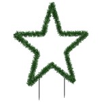 vidaXL Decorațiune stea cu lumini de Crăciun cu țăruși, 115 LED, 85 cm