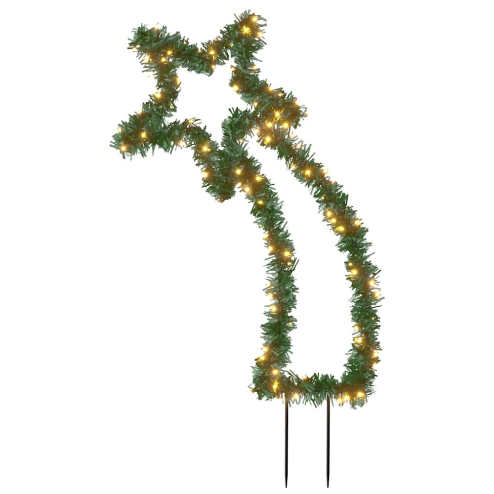 vidaXL Decorațiune meteorit cu lumini de Crăciun/țăruși 115 LED 89 cm