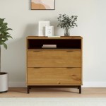 vidaXL Dulap cu sertar „FLAM”, 80x40x80 cm, lemn masiv de pin vidaXL Dulap cu sertar „FLAM”, 80x40x80 cm, lemn masiv de pin