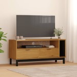 vidaXL Dulap TV „FLAM” 110x40x50 cm, lemn masiv de pin vidaXL Dulap TV „FLAM” 110x40x50 cm, lemn masiv de pin