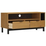 vidaXL Dulap TV „FLAM” 110x40x50 cm, lemn masiv de pin vidaXL Dulap TV „FLAM” 110x40x50 cm, lemn masiv de pin