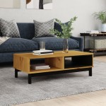 vidaXL Măsuță de cafea "FLAM", 100x50x32,5 cm, lemn masiv de pin vidaXL Măsuță de cafea "FLAM", 100x50x32,5 cm, lemn masiv de pin