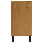 vidaXL Servantă cu ușă din sticlă „FLAM” 80x40x80 cm, lemn masiv pin vidaXL Servantă cu ușă din sticlă „FLAM” 80x40x80 cm, lemn masiv pin