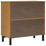 vidaXL Servantă cu ușă din sticlă „FLAM” 80x40x80 cm, lemn masiv pin vidaXL Servantă cu ușă din sticlă „FLAM” 80x40x80 cm, lemn masiv pin