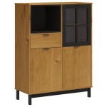 vidaXL Dulap cu ușă din sticlă „FLAM” 92x40x122,5 cm lemn masiv de pin