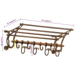 vidaXL Suport pentru bagaj cu umerașe, montat pe perete, aluminiu vidaXL Suport pentru bagaj cu umerașe, montat pe perete, aluminiu