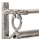 vidaXL Suport pentru bagaj cu umerașe, montat pe perete, aluminiu vidaXL Suport pentru bagaj cu umerașe, montat pe perete, aluminiu