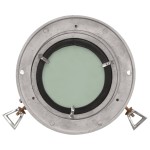 vidaXL Oglindă hublou de perete, Ø23 cm, aluminiu și sticlă