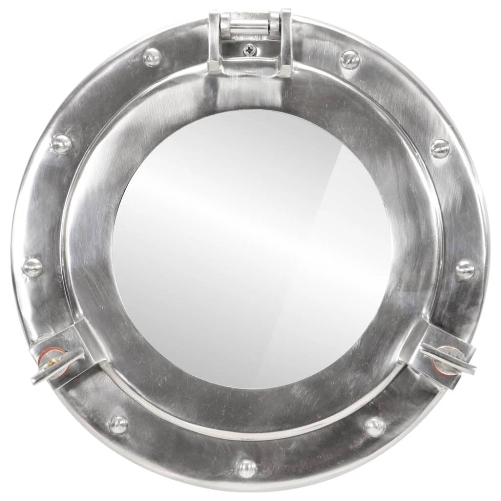 vidaXL Oglindă hublou de perete Ø30 cm aluminiu și sticlă