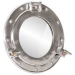 vidaXL Oglindă hublou de perete Ø30 cm aluminiu și sticlă vidaXL Oglindă hublou de perete Ø30 cm aluminiu și sticlă
