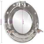 vidaXL Oglindă hublou de perete Ø30 cm aluminiu și sticlă vidaXL Oglindă hublou de perete Ø30 cm aluminiu și sticlă