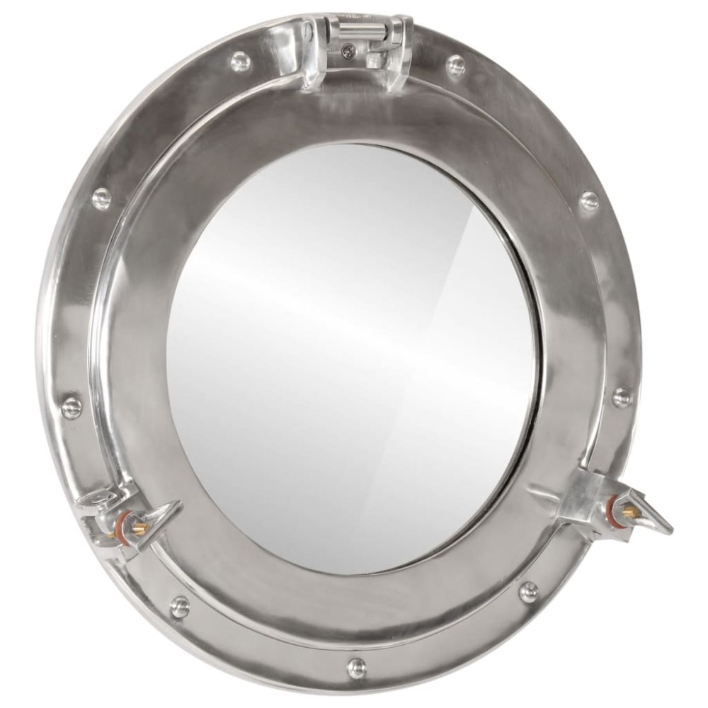 vidaXL Oglindă hublou de perete Ø38cm aluminiu și sticlă