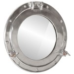 vidaXL Oglindă hublou de perete Ø38cm aluminiu și sticlă vidaXL Oglindă hublou de perete Ø38cm aluminiu și sticlă