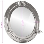 vidaXL Oglindă hubloul de pus pe perete Ø50 cm Aluminiu și Sticlă vidaXL Oglindă hubloul de pus pe perete Ø50 cm Aluminiu și Sticlă