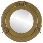 vidaXL Oglindă hublou de perete Ø30 cm aluminiu și sticlă