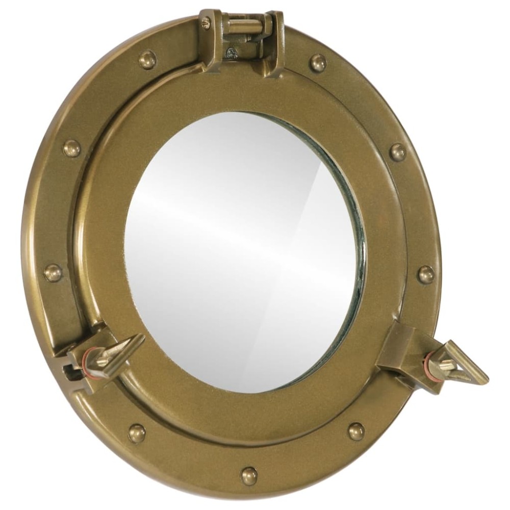 vidaXL Oglindă hublou de perete Ø30 cm aluminiu și sticlă