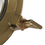 vidaXL Oglindă hublou de perete Ø30 cm aluminiu și sticlă