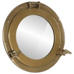 vidaXL Oglindă hublou de perete Ø38cm aluminiu și sticlă vidaXL Oglindă hublou de perete Ø38cm aluminiu și sticlă