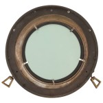 vidaXL Oglindă hublou de perete Ø38cm aluminiu și sticlă vidaXL Oglindă hublou de perete Ø38cm aluminiu și sticlă