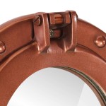 vidaXL Oglindă hublou de perete Ø30 cm aluminiu și sticlă