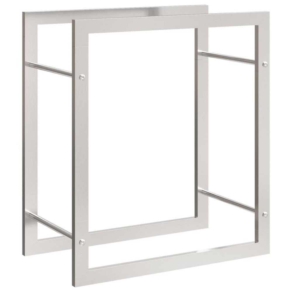 vidaXL Suport pentru lemne de foc, 50x28x56 cm, oțel inoxidabil