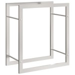 vidaXL Suport pentru lemne de foc, 50x28x56 cm, oțel inoxidabil vidaXL Suport pentru lemne de foc, 50x28x56 cm, oțel inoxidabil