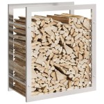 vidaXL Suport pentru lemne de foc, 50x28x56 cm, oțel inoxidabil vidaXL Suport pentru lemne de foc, 50x28x56 cm, oțel inoxidabil