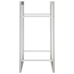 vidaXL Suport pentru lemne de foc, 50x28x56 cm, oțel inoxidabil vidaXL Suport pentru lemne de foc, 50x28x56 cm, oțel inoxidabil