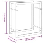vidaXL Suport pentru lemne de foc, 50x28x56 cm, oțel inoxidabil vidaXL Suport pentru lemne de foc, 50x28x56 cm, oțel inoxidabil