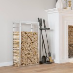 vidaXL Suport pentru lemne de foc, 50x28x94 cm, oțel inoxidabil vidaXL Suport pentru lemne de foc, 50x28x94 cm, oțel inoxidabil
