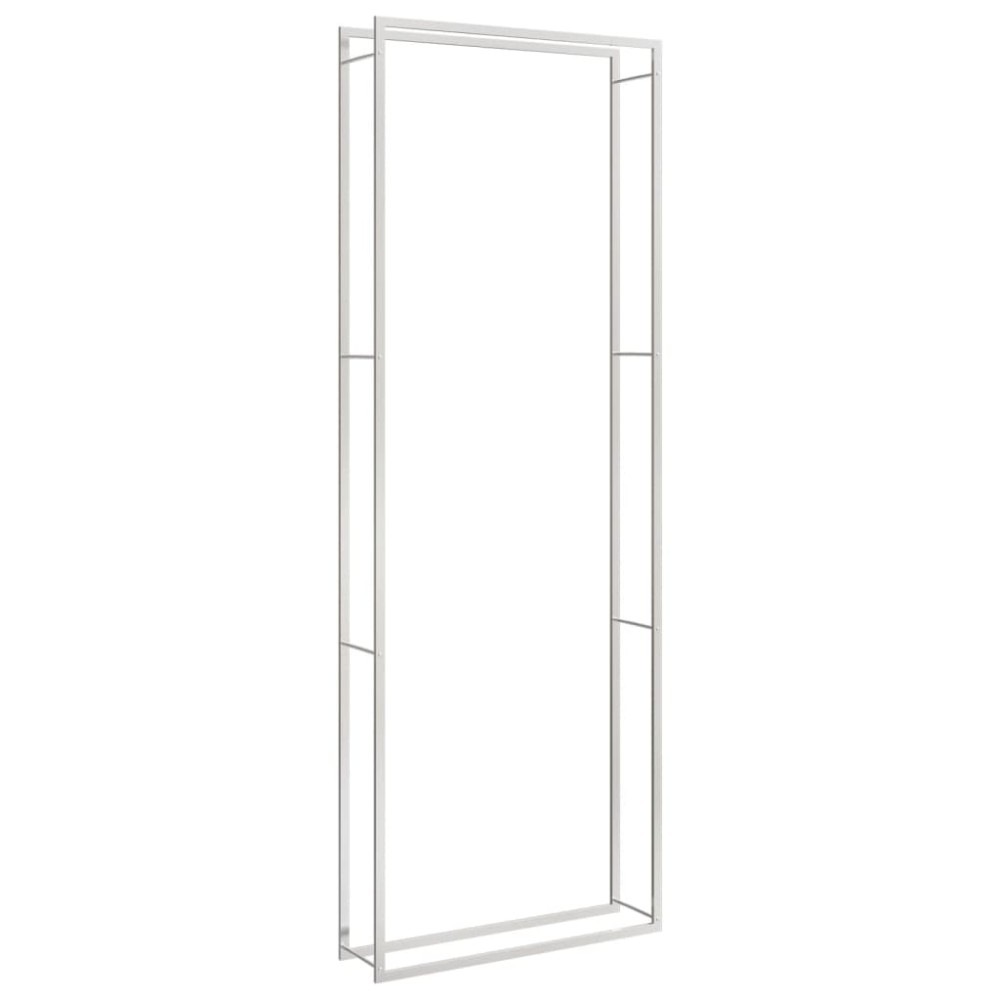 vidaXL Suport pentru lemne de foc, 110x28x312 cm, oțel inoxidabil