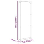 vidaXL Suport pentru lemne de foc, 110x28x312 cm, oțel inoxidabil