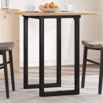 vidaXL Picioare Măsuță de cafea O-Frame 60x50x73 cm Oţel