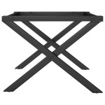 vidaXL Picioare Măsuță de cafea X-Frame 60x40x38 cm Oţel
