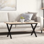 vidaXL Picioare Măsuță de cafea X-Frame 70x30x43 cm Oţel