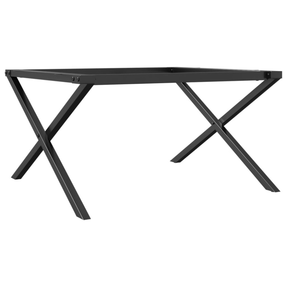vidaXL Picioare Măsuță de cafea X-Frame 80x70x43 cm Oţel