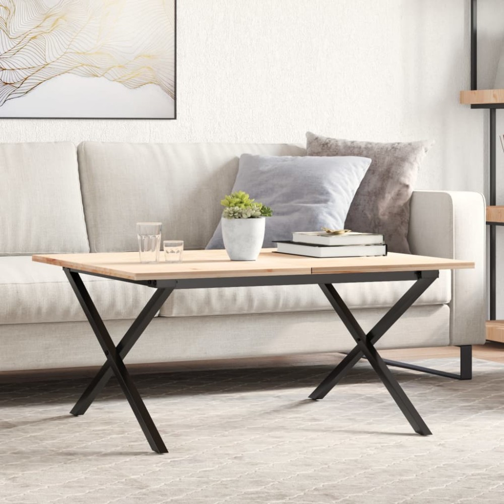 vidaXL Picioare Măsuță de cafea X-Frame 80x70x43 cm Oţel