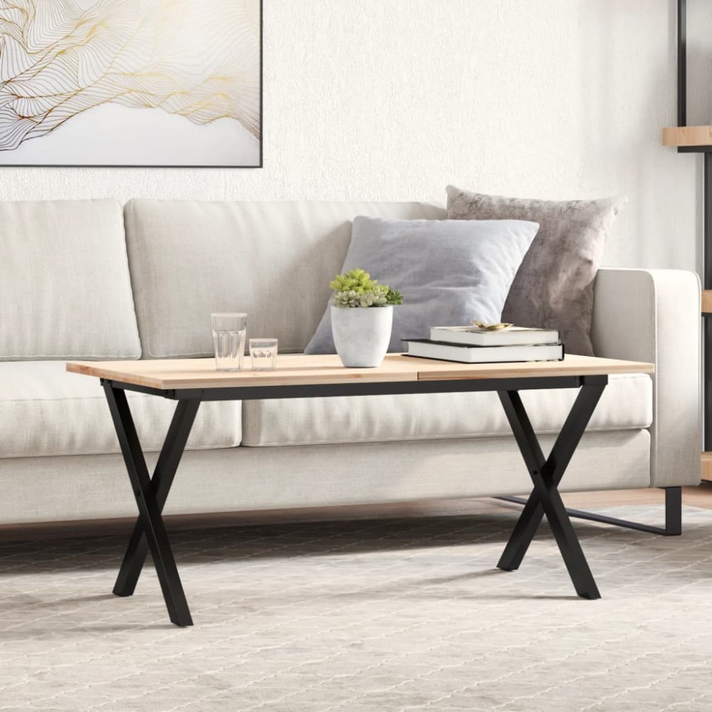 vidaXL Picioare Măsuță de cafea X-Frame 90x30x43 cm Oţel
