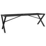 vidaXL Picioare Măsuță de cafea X-Frame 140x30x43 cm Oţel