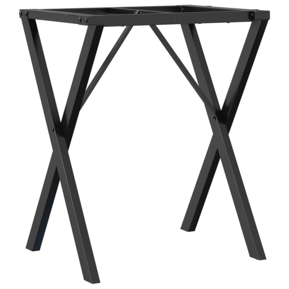vidaXL Picioare masă de sufragerie X-Frame 60x50x73 cm Oţel