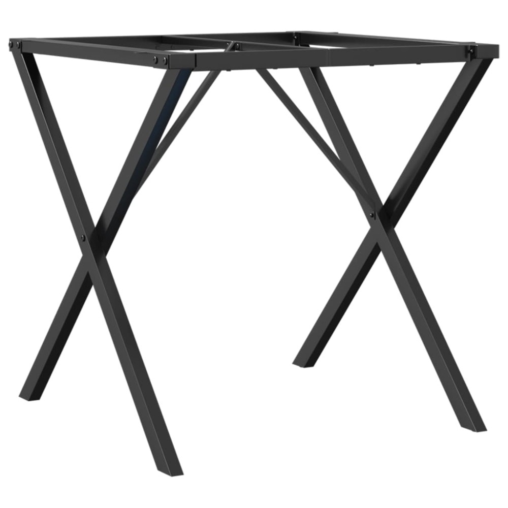 vidaXL Picioare masă de sufragerie X-Frame 70x70x73 cm Oţel