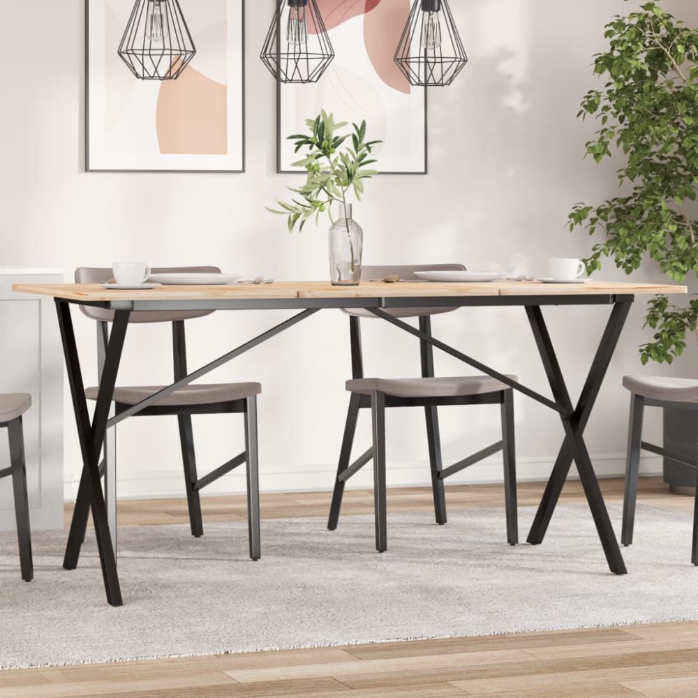 vidaXL Picioare masă de sufragerie X-Frame 120x60x73 cm Oţel
