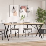 vidaXL Picioare masă de sufragerie X-Frame 160x80x73 cm Oţel vidaXL Picioare masă de sufragerie X-Frame 160x80x73 cm Oţel