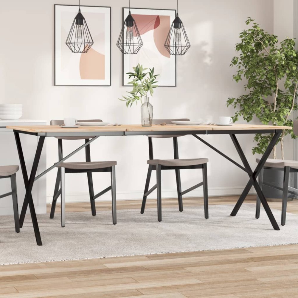 vidaXL Picioare masă de sufragerie X-Frame 180x80x73 cm Oţel