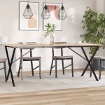 vidaXL Picioare masă de sufragerie X-Frame 180x80x73 cm Oţel vidaXL Picioare masă de sufragerie X-Frame 180x80x73 cm Oţel