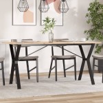vidaXL Picioare masă de sufragerie Y-Frame 140x60x73 cm Oţel