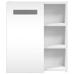 vidaXL Dulap cu oglindă de baie cu lumină LED, alb, 45x13x52 cm vidaXL Dulap cu oglindă de baie cu lumină LED, alb, 45x13x52 cm