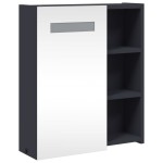 vidaXL Dulap cu oglindă de baie cu lumină LED, gri, 45x13x52 cm vidaXL Dulap cu oglindă de baie cu lumină LED, gri, 45x13x52 cm