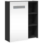 vidaXL Dulap cu oglindă de baie cu LED, negru, 45x13x52 cm vidaXL Dulap cu oglindă de baie cu LED, negru, 45x13x52 cm