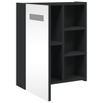 vidaXL Dulap cu oglindă de baie cu LED, negru, 45x13x52 cm vidaXL Dulap cu oglindă de baie cu LED, negru, 45x13x52 cm